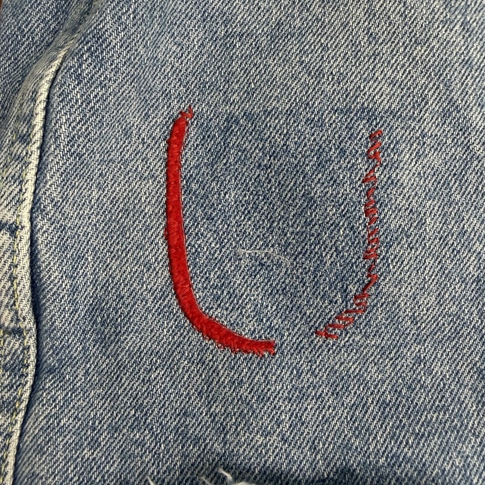 Free People Dillon Frayed Denim Jean Jacket Jasmine Wash Size Small - Picture 12 of 13